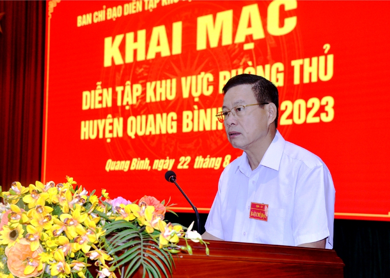 Khai mạc diễn tập Khu vực phòng thủ huyện Quang Bình