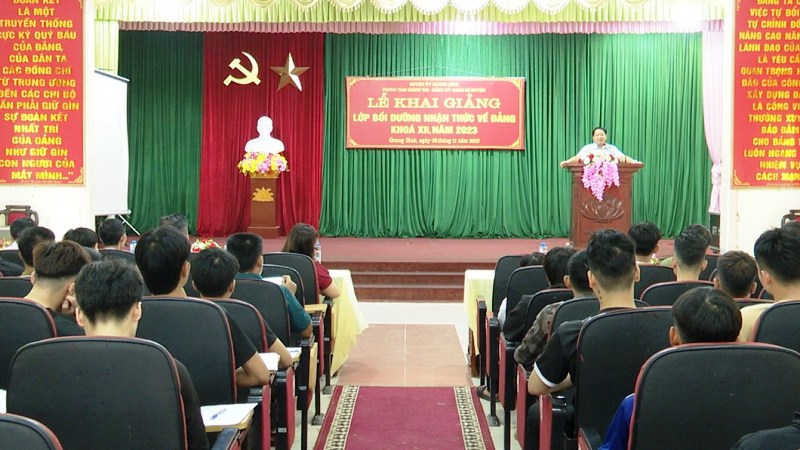 Quang Bình: Khai giảng lớp bồi dưỡng nhận thức về Đảng khóa XII, năm 2023