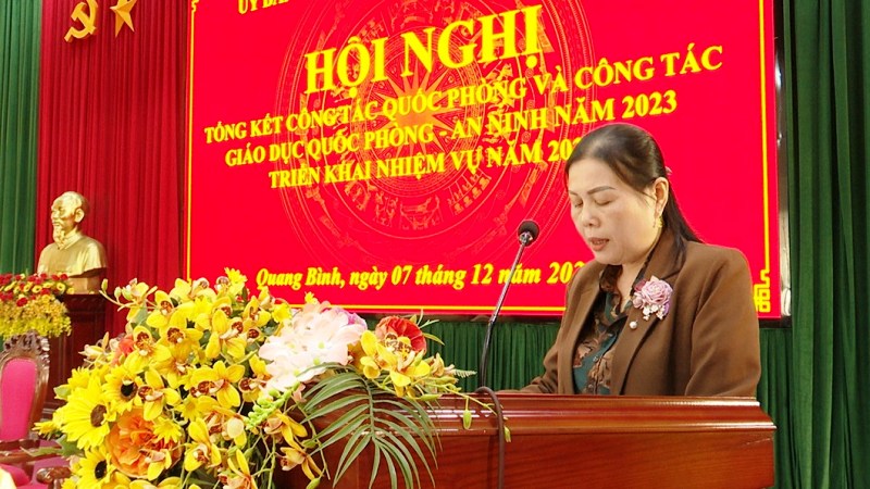 Hội nghị tổng kết công tác Quốc phòng và công tác giáo dục Quốc phòng, an ninh huyện Quang Bình năm 2023