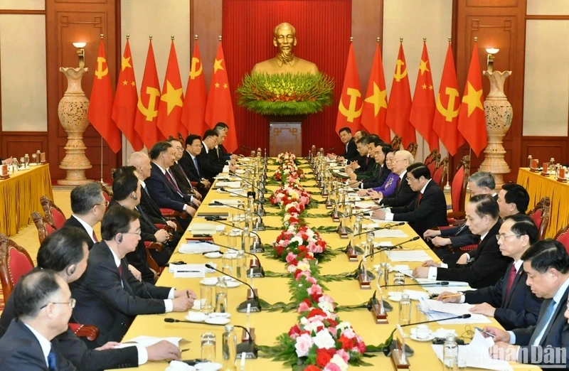 Hội đàm cấp cao giữa Tổng Bí thư Nguyễn Phú Trọng và Tổng Bí thư, Chủ tịch Trung Quốc Tập Cận Bình