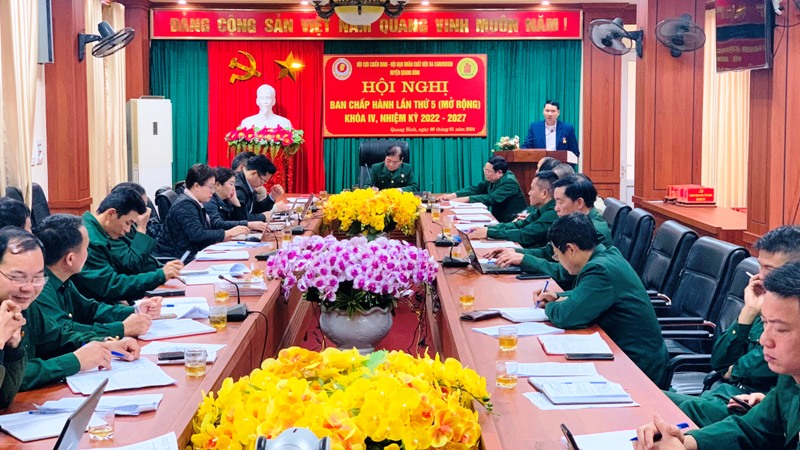 Hội nghị BCH Hội Cựu chiến binh, Hội nạn nhân chất độc da cam dioxin huyện Quang Bình lần thứ 5 khóa IV, nhiệm kỳ 2022 – 2027.