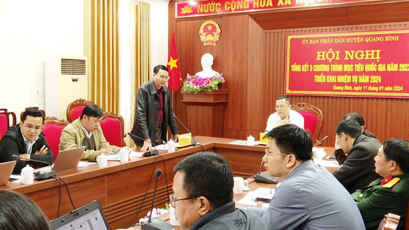 Quang Bình tổ chức Hội nghị trực tuyến 02 cấp về 03 Chương trình mục tiêu Quốc gia năm 2023 và triển khai nhiệm vụ năm 2024