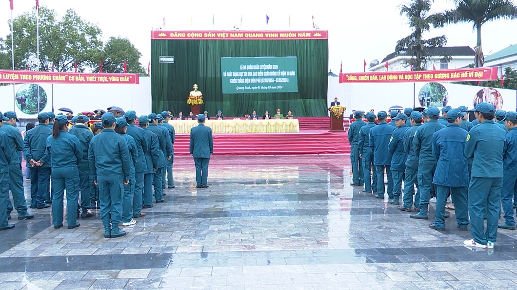 Quang Bình tổ chức Lễ ra quân huấn luyện và phát động thi đua năm 2024