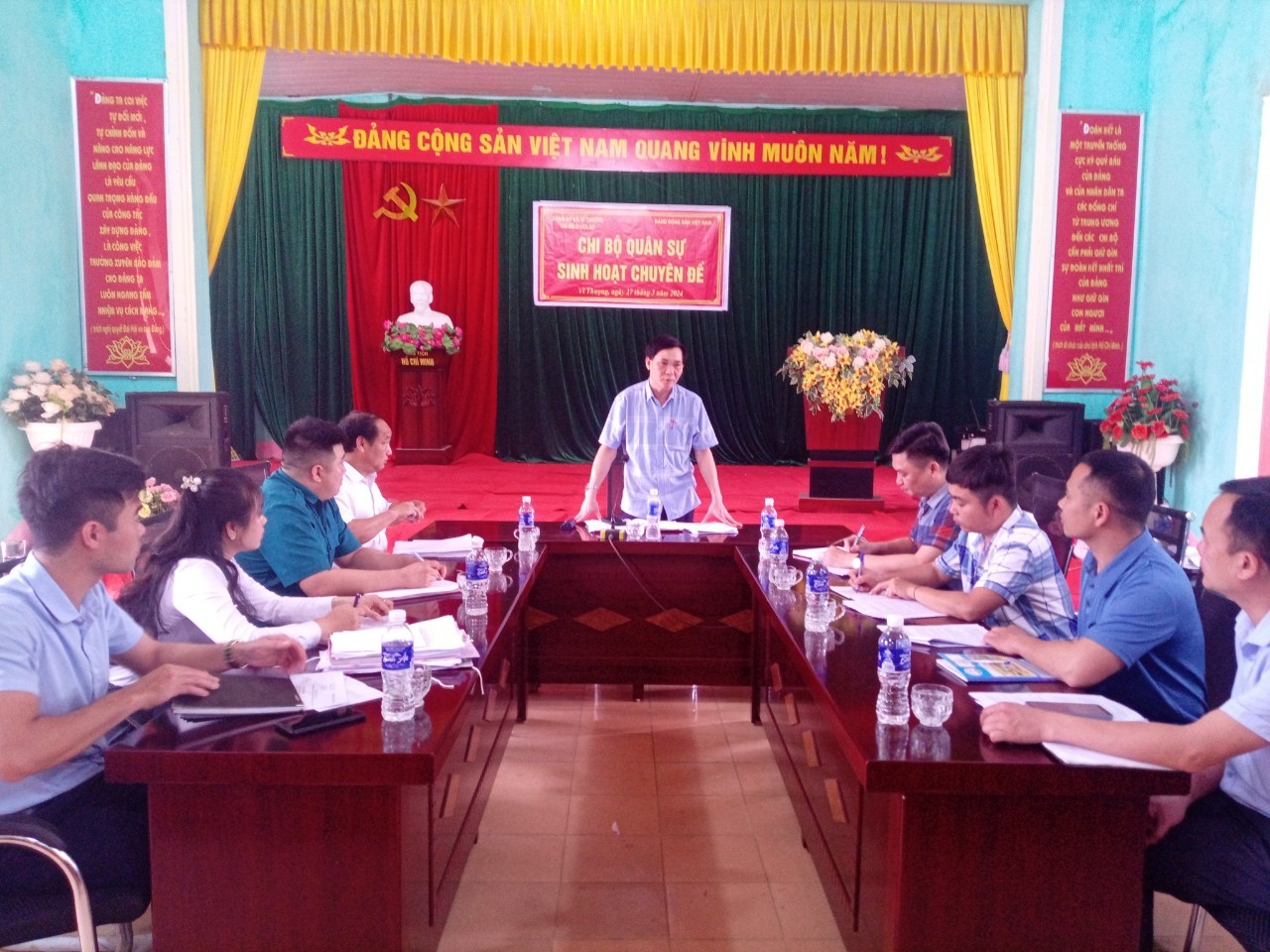 Quang Bình nâng cao chất lượng sinh hoạt chi bộ Quân sự xã, thị trấn