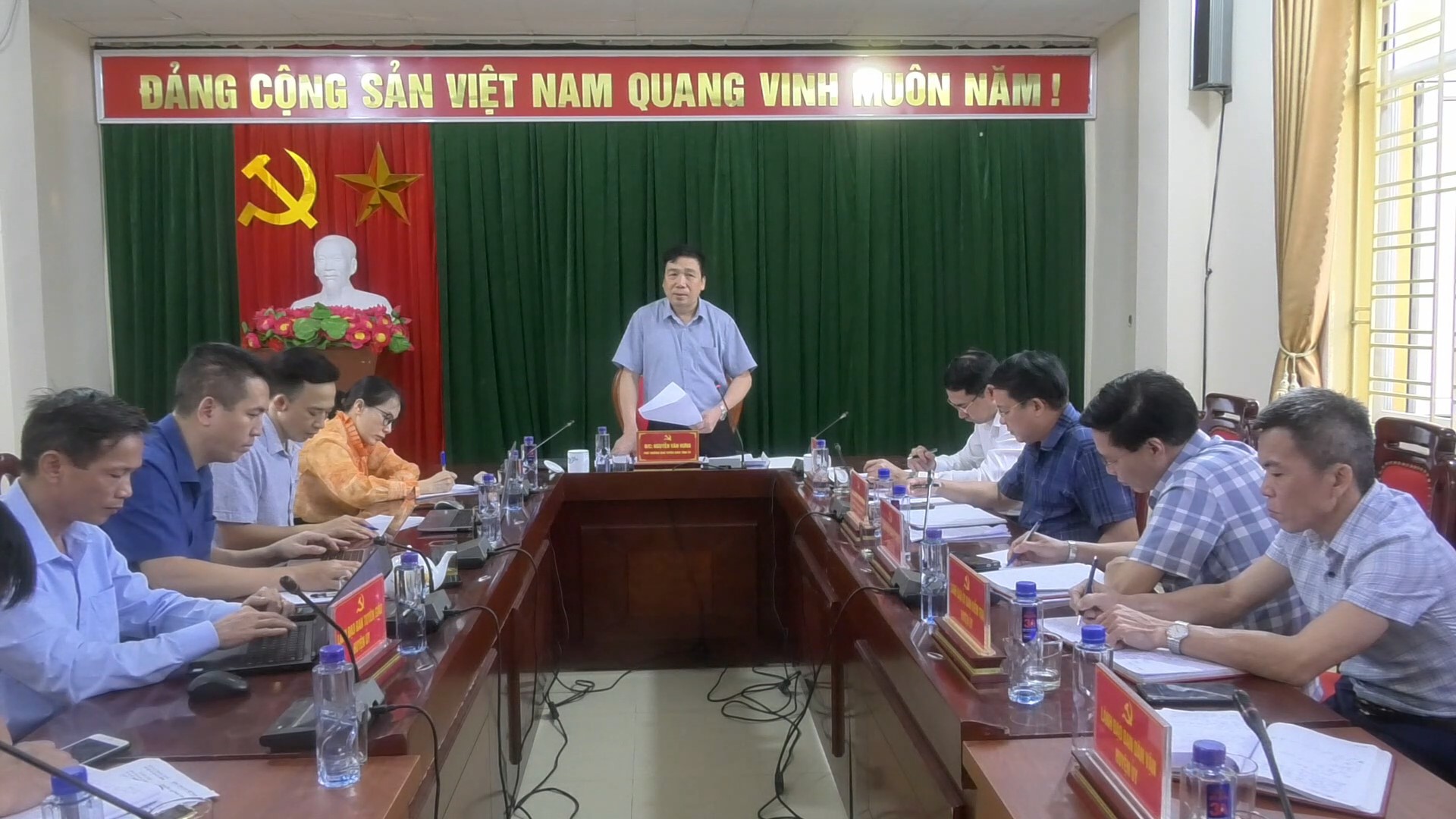 Ban Tuyên giáo Tỉnh ủy làm việc với Huyện ủy Quang Bình