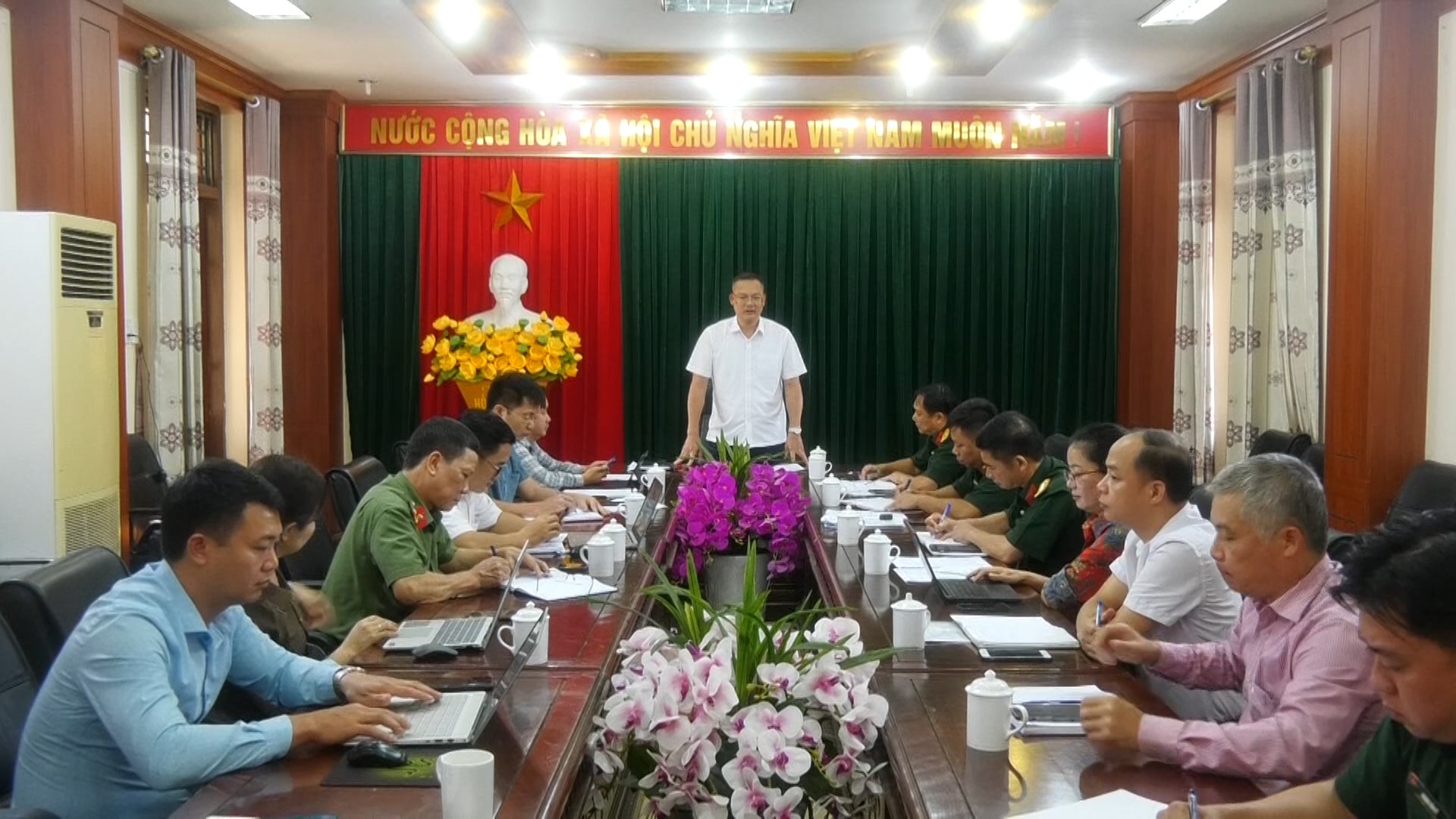 Họp Ban tổ chức Đại hội thi đua quyết thắng LLVT huyện Quang Bình giai đoạn 2019 – 2024