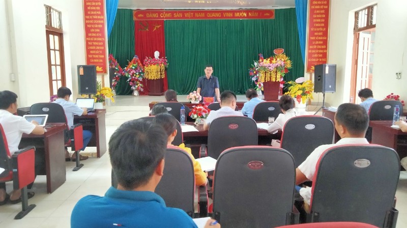 Đoàn kiểm tra của BTV Huyện ủy Quang Bình làm việc với xã Tiên Nguyên