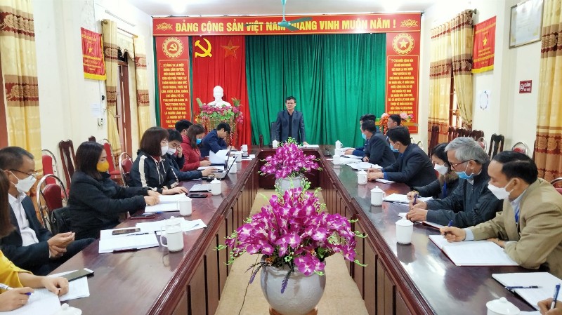 Đoàn công tác của BTV Huyện ủy làm việc với xã Tiên Yên