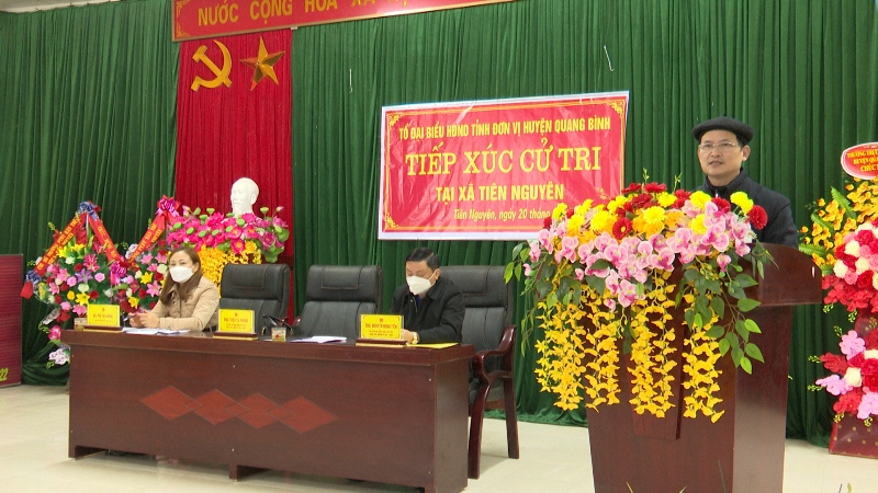 Tổ đại biểu HĐND tỉnh ứng cử tại đơn vị huyện Quang Bình tiếp xúc cử tri tại xã Tiên Nguyên