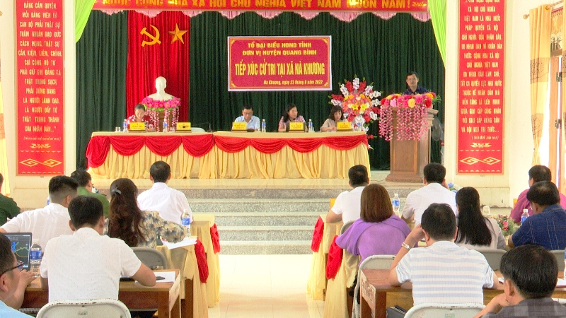 Tổ đại biểu HĐND tỉnh đơn vị huyện Quang Bình tiếp xúc cử tại xã Nà Khương và xã Tiên Yên
