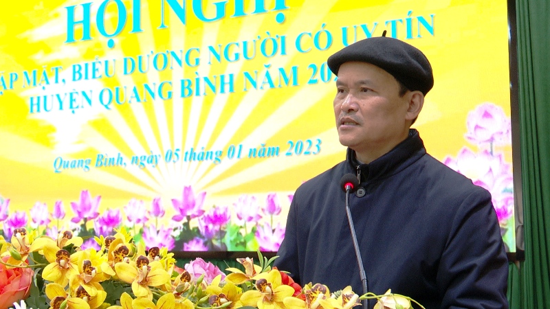 Hội nghị gặp mặt, biểu dương người có uy tín huyện Quang Bình năm 2022